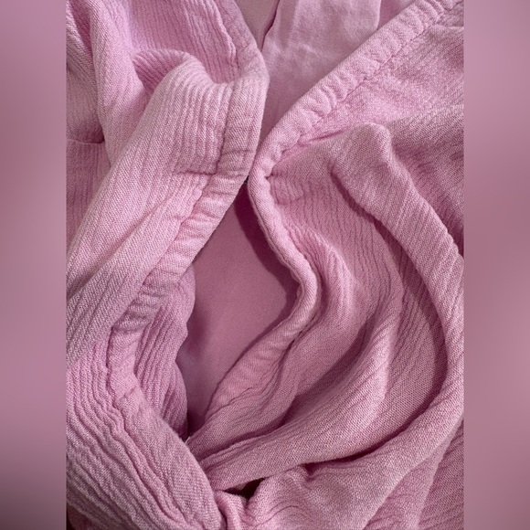 Abercrombie&Fitch twist front crop top size small pink short sleeve - Picture 6 of 10